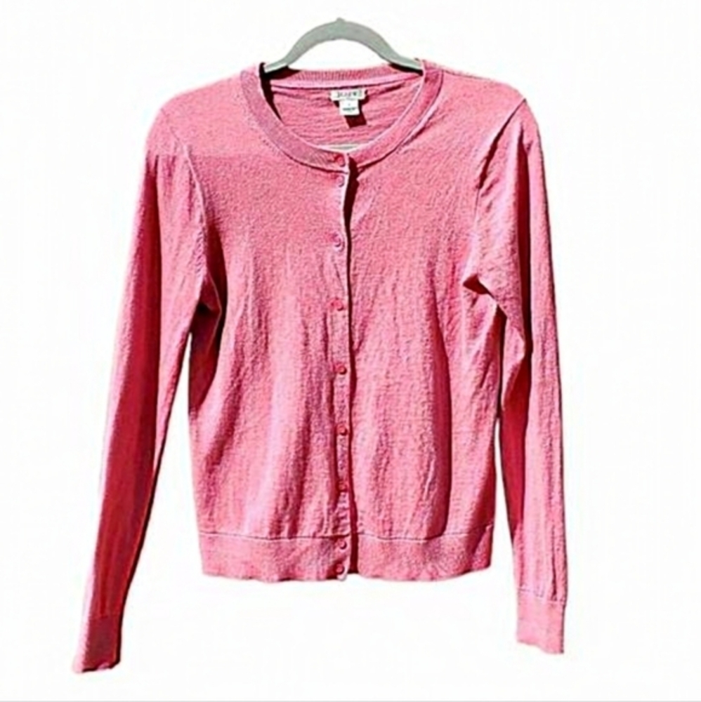J. Crew Pink Buttonup Soft Cotton Top Women Size Small Preowned